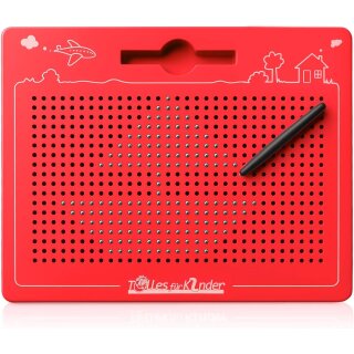 Magnettafel mit Stift in Rot Zaubertafel für Kinder ab 3 Jahre