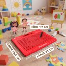 Magnetspiel für Kinder - rot - Magnet Zaubertafel groß mit Kugeln und Stift - Magnettafel - Zeichentafel