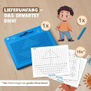 Zaubertafel Kinder ab 3 Jahren- Magnetische Maltafel mit Stift Blau – Große Zeichentafel